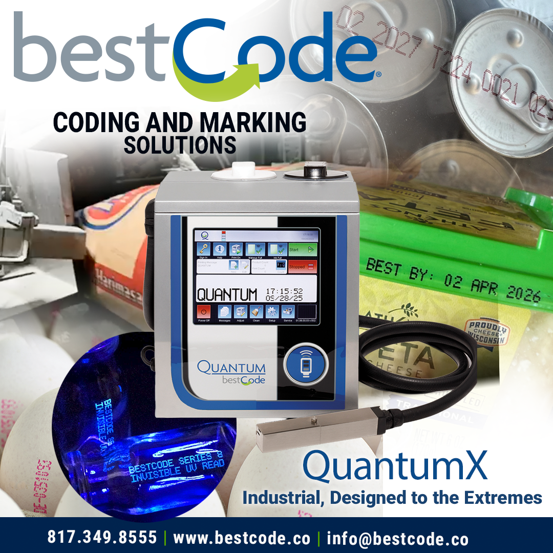 BestCode QuantumX stainless steel continuous inkjet printer, IP65 rated industrial coder