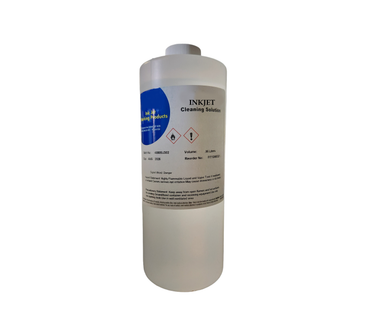 Container of MEK based cleaning solution for continuous inkjet printers