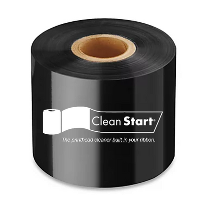 Black wax thermal transfer ribbon, detail view
