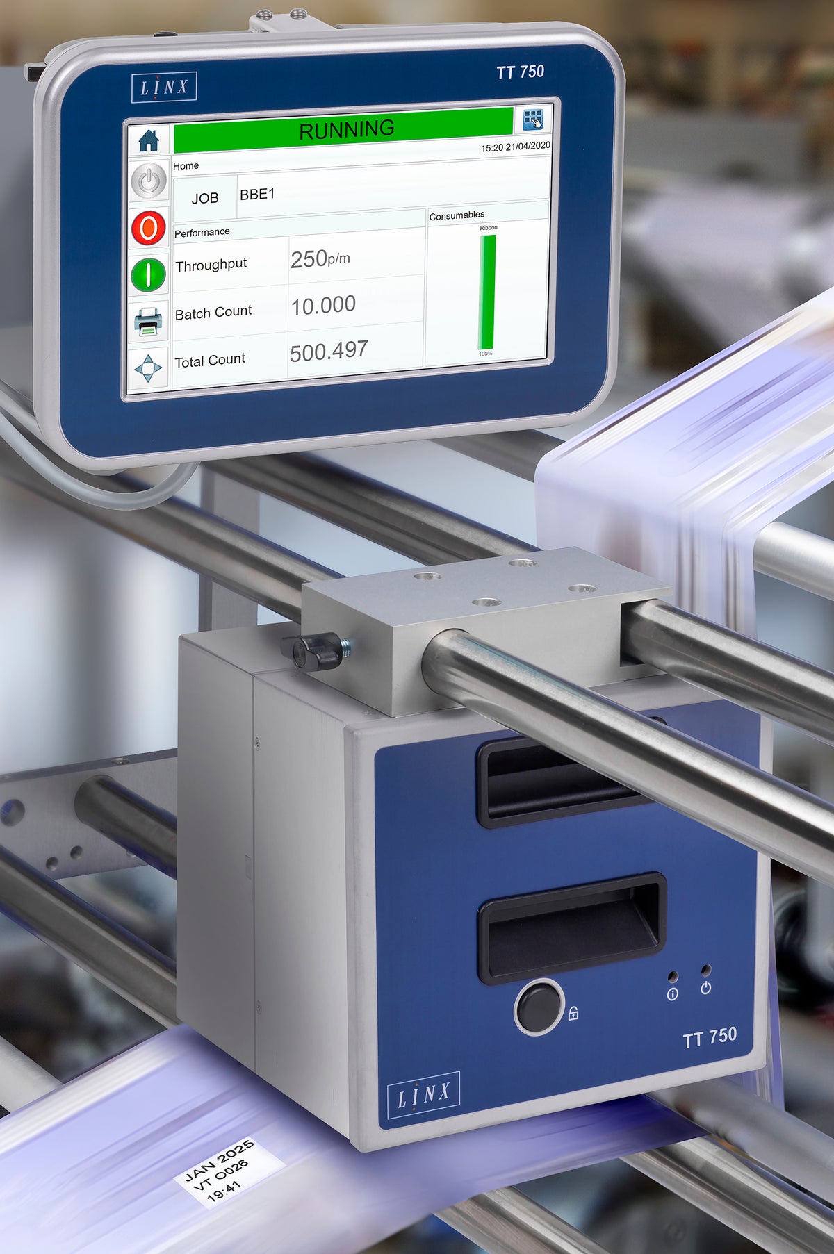 Linx TT 500 thermal transfer overprinter with 32mm printhead
